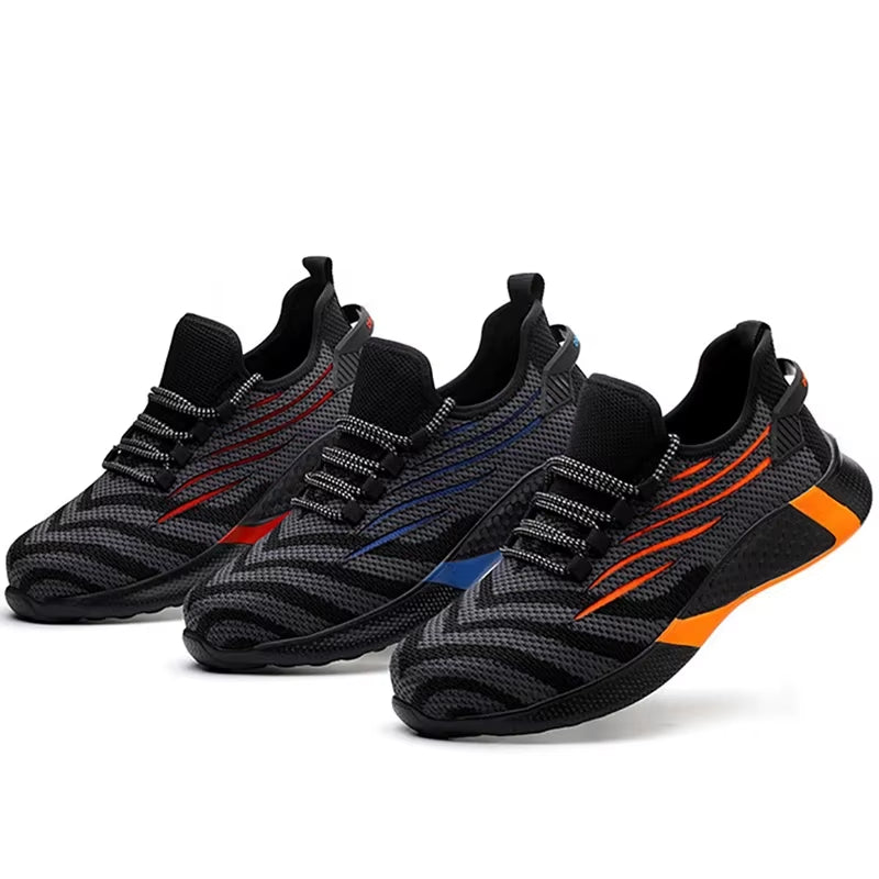 Men Work Safety Shoes Anti-Puncture Working Sneakers Male Indestructible Work Shoes Men Boots Lightweight Men Shoes Safety Boots